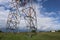 Landscape with electric pylon from france