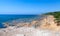 Landscape with empty wild beach, Corsica