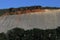 Landscape eroded with black marls in Corbieres, France