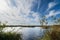 Landscape of Estonia. Lake Seli on an autumn day