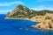 Landscape in the far north of the Coromandel Peninsula, New Zealand, Sugar Loaf Hill and the pinnacles