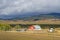 Landscape of farm in the Great Plains of Wyoming