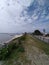 The Landscape Of Fehmarn - The Small Town Of Fehmarnsund With The Big Bridge In The Background