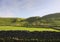 Landscape of the fields farms in the Peek District