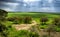 Landscape of the fields of Kibbutz Kfar Glikson Israel