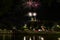 Landscape of fireworks lauched from San Vicente castle in Monforte de Lemos (Galicia, Spain)