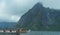 Landscape of the fishing village HamnÃ¸y at the south of Lofoten Norway