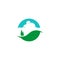 Landscape Flat Logo, Green Scenery Hill Icon