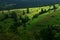 Landscape with forest and fields on Slovak/Poland boundary