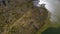 Landscape of the forest-tundra and the sandy river bank, bird`s eye view.Arctic Circle, tunda. Beautiful landscape of  tundra fro