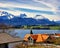 Landscape of Forggensee lake in Germany