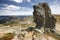 Landscape with formation rocks in Picos de Urbion. Soria, Spain