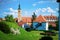 Landscape with Franciscan Church of St John Baptist in Varazdin