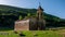 Landscape front view of old church of St Nicholas.