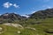 Landscape of Gavia Pass in the Italian Alps