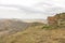 Landscape in Georgia: desert, steppe, hills and rocks on border with Azerbaijan