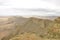 Landscape in Georgia: desert, steppe, hills and rocks on border with Azerbaijan