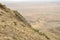 Landscape in Georgia: desert, steppe, hills and rocks on border with Azerbaijan