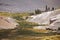 Landscape at the Geyser of Botijuela at the Antofalla volcanic zone at the Puna de Atacama, Argentina