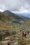 Landscape with glacial lake and mountains