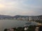 landscape of the Golden zone of Acapulco Bay, during sunset