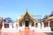Landscape gorgeous temple on clear sky , Wat Phiphatmongkolwanaram in Sukhothai ,Central Region,of Thailand