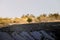 Landscape of grassland in Cappadocia at sunrise