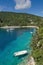 Landscape with Green Forest around Foki Fiskardo Beach, Kefalonia, Ionian islands, Greece