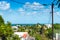 Landscape of Guadeloupe coastline on a cloudy day