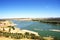 landscape of Guadiana river near juromenha village