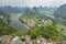 Landscape of Guilin, Li River and Karst mountains. Located near