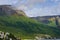 Landscape of the Hardanger fjord seen from the village of Odda