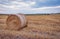 Landscape with hay roll