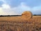 Landscape with hay roll