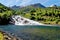 Landscape with Hellesyltfossen waterfall - Geiranger, Norway