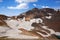 Landscape of Hesarchal glacier in Alamkuh mountains , Iran