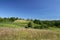 Landscape with hills and blue sky