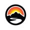 Landscape Hills and Mountain logo design
