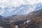 Landscape of Himalaya mountain range at Chola pass, Everest region, Nepal