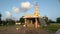 Landscape of Hindu temple with clouds in the sky