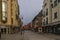 Landscape historic old town in Poland in LÄ™bork with attic tenement houses