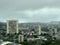 Landscape of Honolulu on an overcast in Oahu, Hawaii