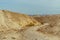 Landscape horizon view on desert mountains and sky near the dead sea in Israel