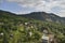 Landscape with houses at Rosia Montana, Romania, Europe