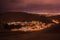 Landscape of the Huacachina Oasis at night