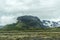 Landscape Iceland green grass snow glacier 6