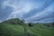 Landscape image of Chrome Hill in Autumn in Peak District National Park in English countryside