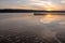 Landscape image of Oxwich Bay at sunset in the Gower Peninsula