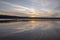 Landscape image of Oxwich Bay at sunset in the Gower Peninsula