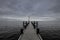 Landscape image of the pier in North Point State Park in Edgemere, Maryland.